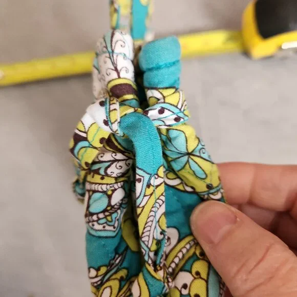 Vera Bradley Peacock Sherry Bag Quilted Blue Green Paisley Purse Handbag Retired - Picture 11 of 11